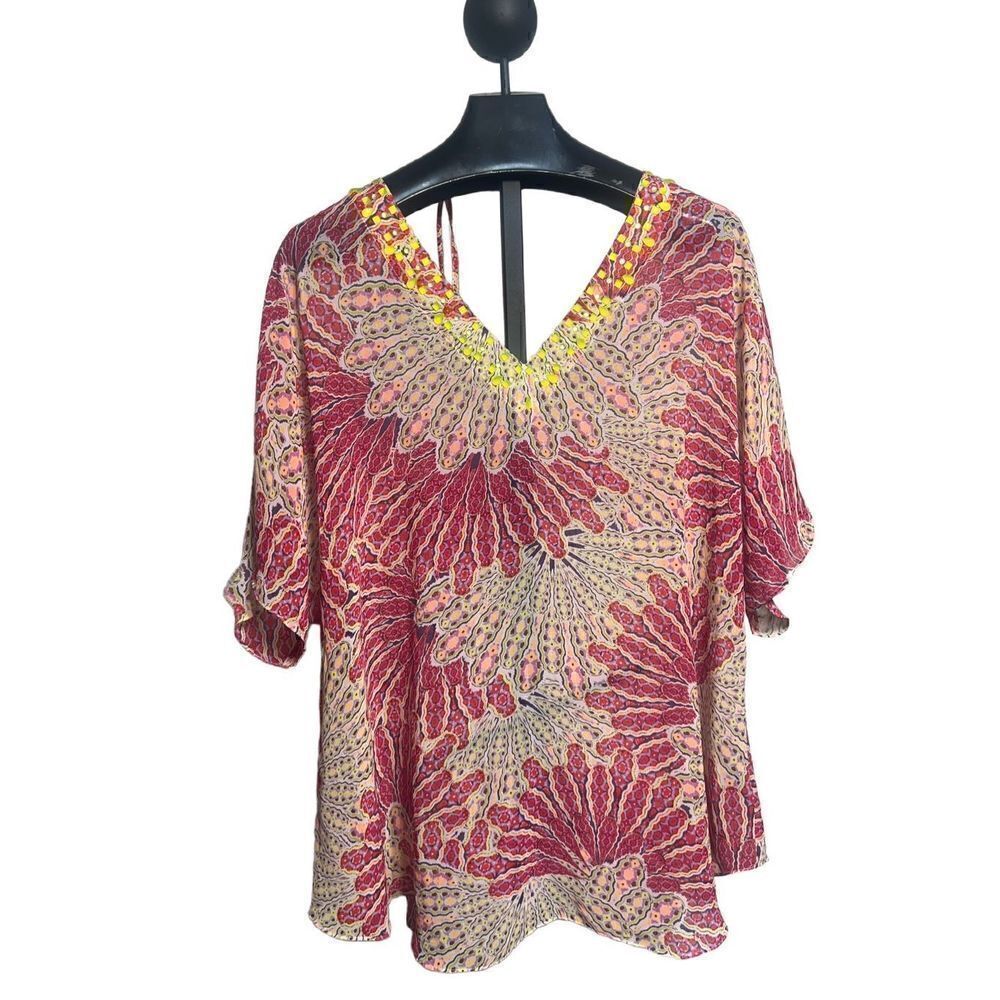 Victoria's Secret Silky Embellished Floral Swimsuit Cover Up Size Small